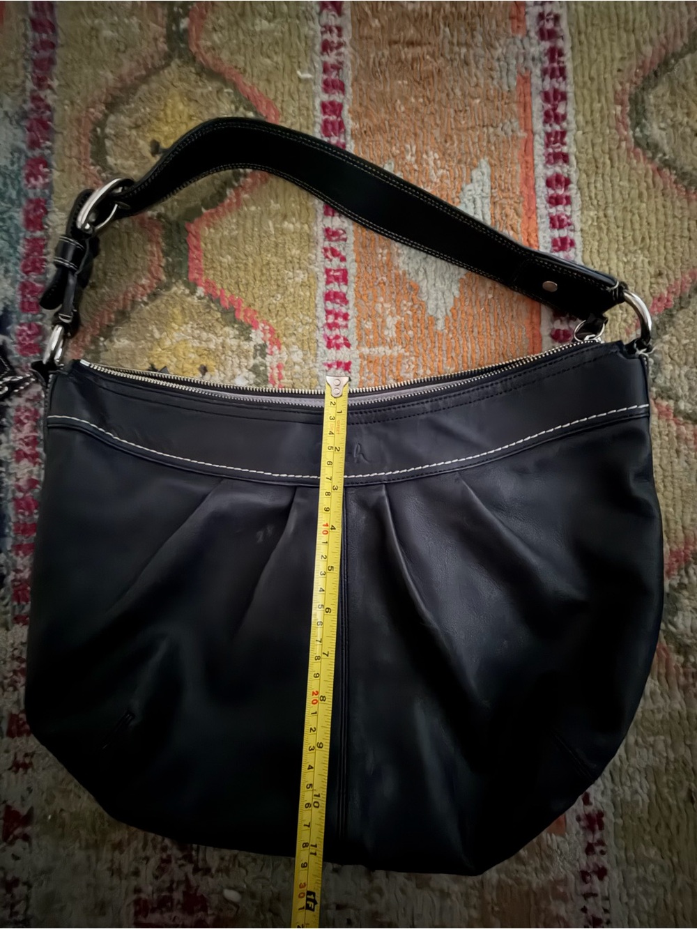 Coach Black Leather Shoulder Hobo with Matching Wallet - Picture 14 of 15